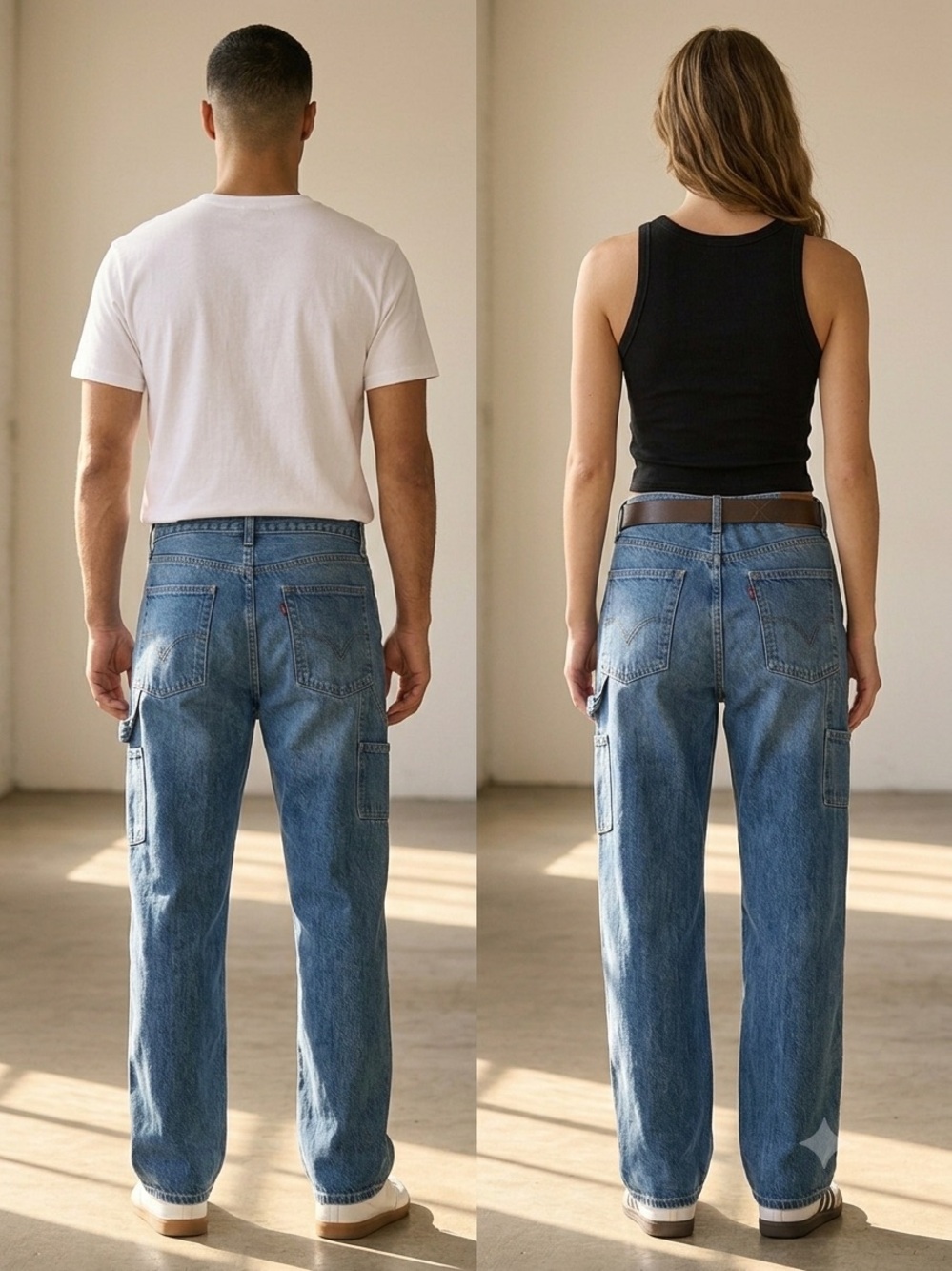 LEVI’S Relaxed Carpenter Jeans 36 X 30 Medium Wash $80 Retail - Picture 9 of 13